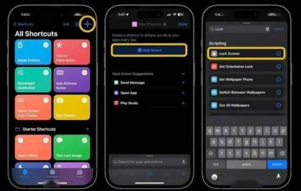 温县苹果14锁屏维修店分享iPhone14升级iOS16.4后如何创建锁屏快捷方式 
